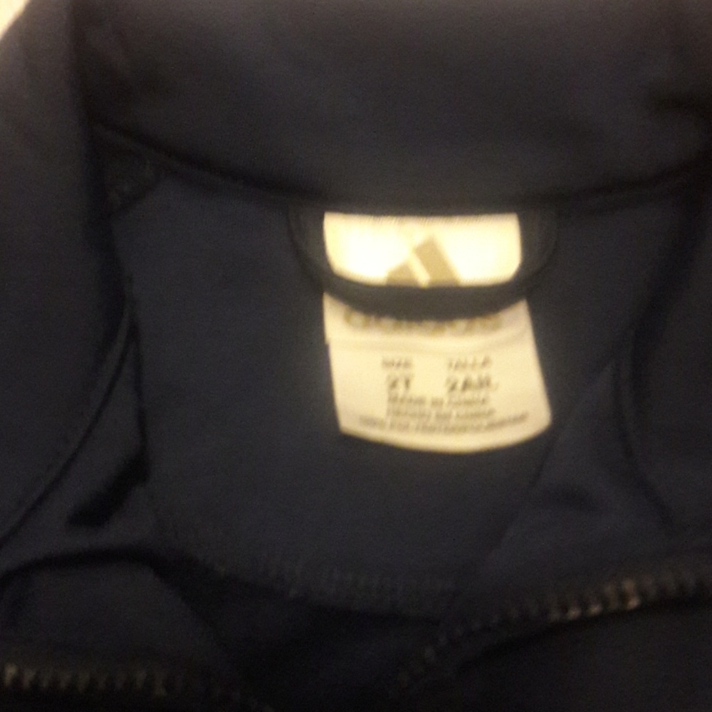 2T Adidas Navy Blue Track Jacket - Picture 3 of 3